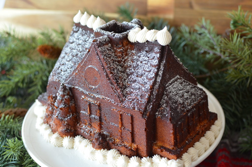 Gingerbread House Bundt Cake