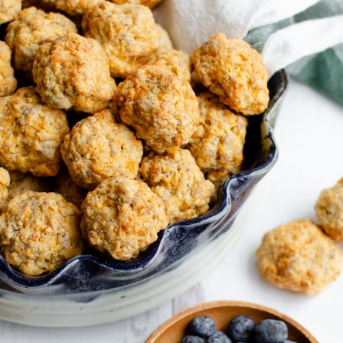 Vegetarian Sausage Balls with Homemade Bisquick