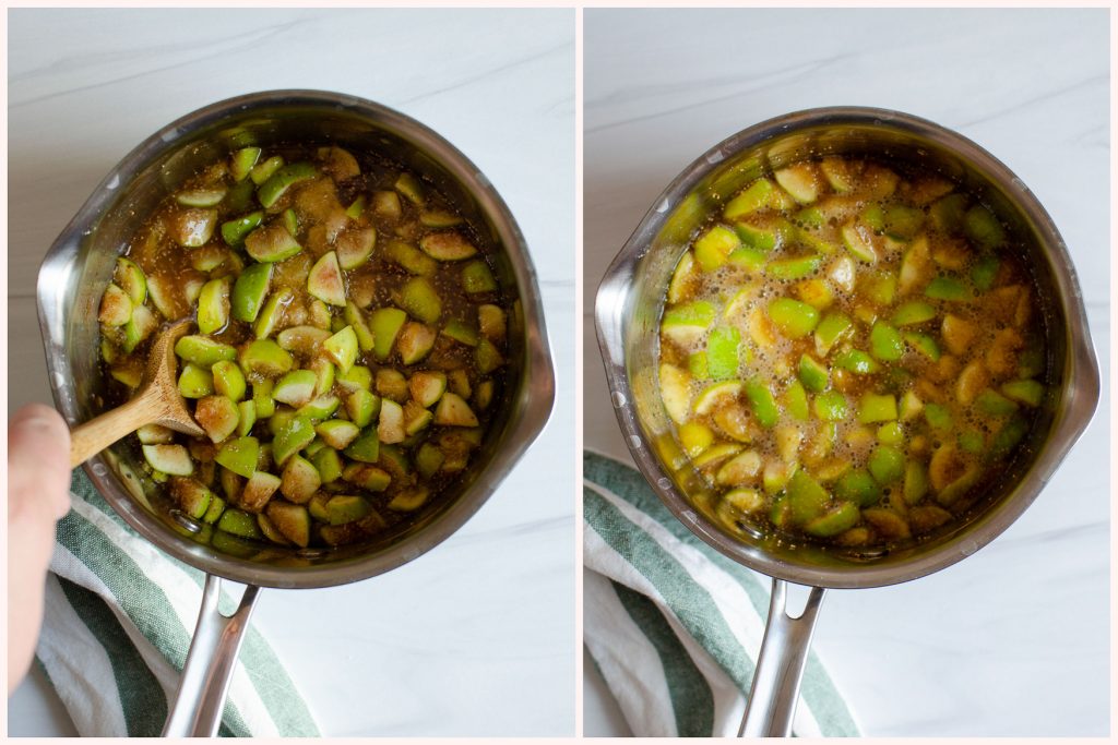 cooking fig jam on the stovetop